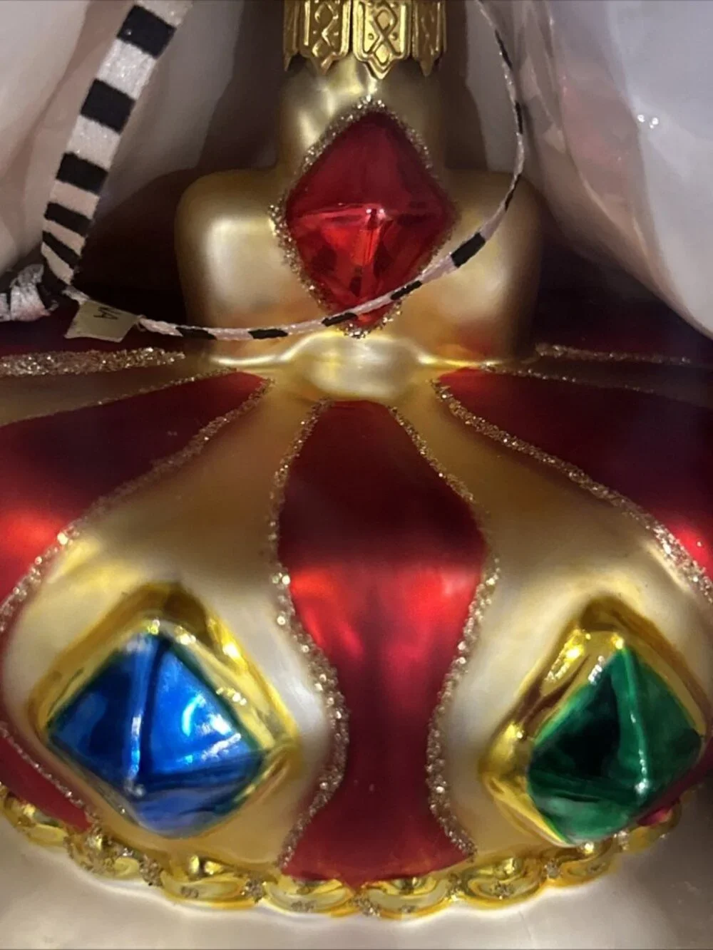 Mary Engelbreit The Queen Of Everything Crown Glass Ornament in Box Kurt Adler